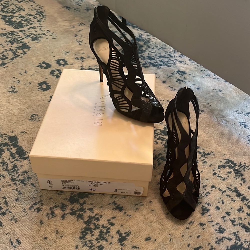 Stunning Black Python Alexandre Birman Stilettos … - image 1